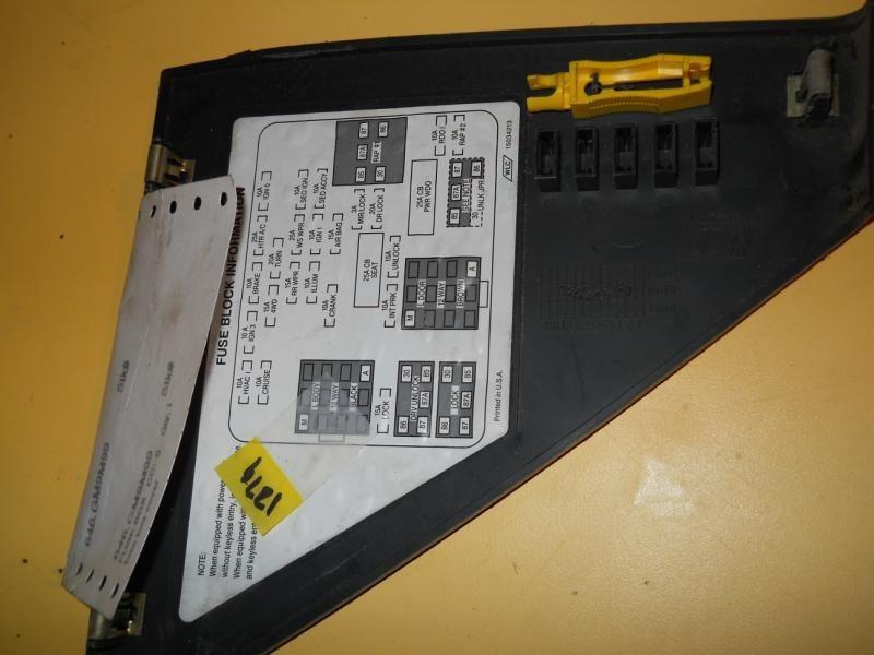 99 gmc sierra 1500 fuse box cover under dash interior