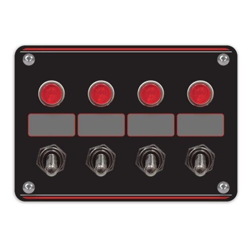 Longacre 44865 4 accessory switch panel with 4 pilot lights