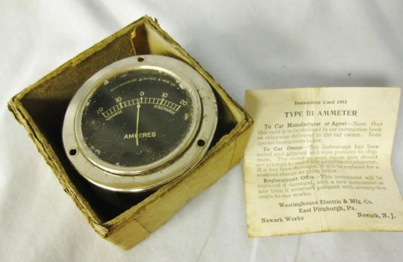 Vintage type bi ammeter - westinghouse electric - newark works