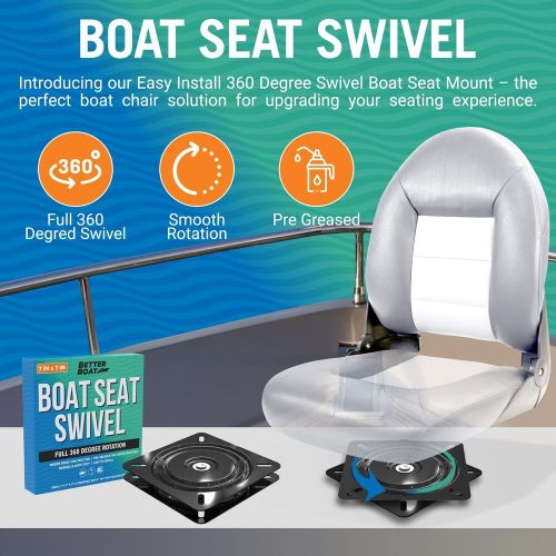 Boat seat swivel base boat chairs swivel chair base replacement bass or jon b...