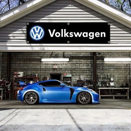 Large banner flag 5.5x1.3ft [volkswagen]garage room decora 17375