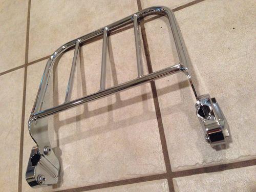 Harley touring luggage rack for detachable passenger backrest