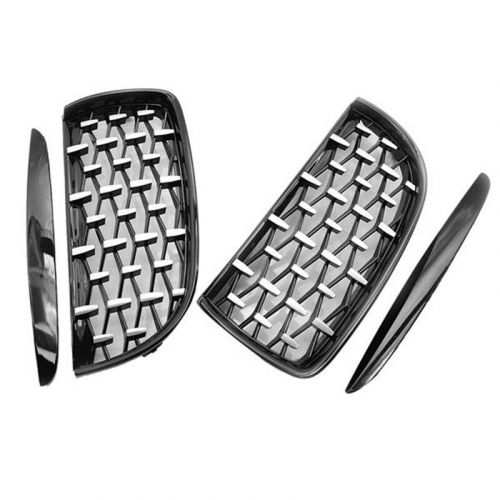 Car chrome glossy black bonnet kidney grill mesh sport racing grills6970-