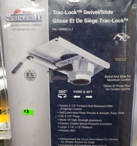 Springfield trac-lock swivel/slide locking mount 2-7/8 post 1100521-l1 boat seat