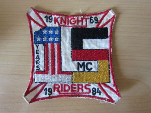 Mc patch knight riders mc 15 years rocker hat patch motorcycle club-