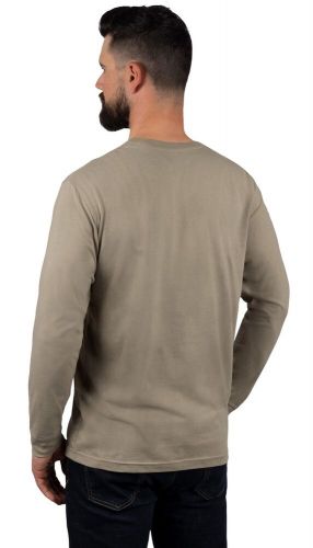 Fxr work pocket premium mens long sleeve t-shirt stone