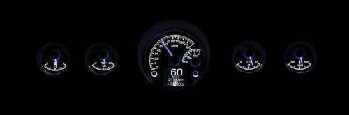 1965-66 mustang dakota digital hdx gauge set - metric km/h display with silver