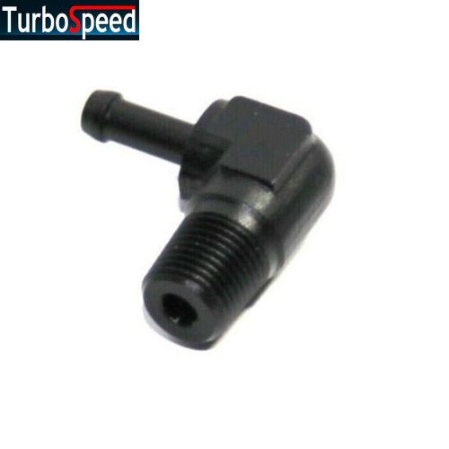 1/8&#034;npt male to 3/16&#034;hose barb 90 degree black fuel oil gas line fitting adapter