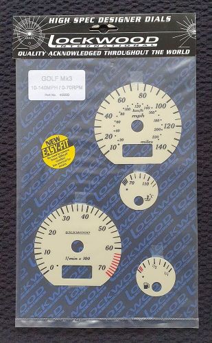 Lockwood vw golf mk3 cream 140mph speedo dials