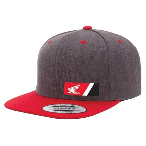 Factory effex honda wedge snapback hat - heather grey/red 27-86300