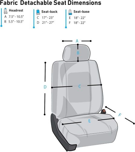 Fh group car seat covers front set in cloth - car seat covers for low back car s