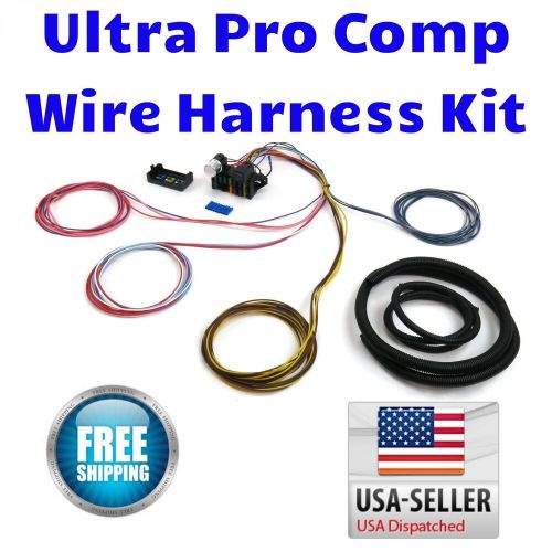 1947-59 chevy pickup truck ultra pro wire harness system 12 fuse color hot rod