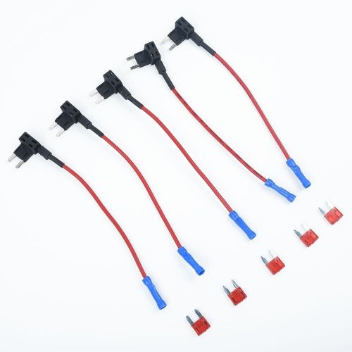 5 x add a circuit mini blade fuse splice holder atm apm piggy back fuses