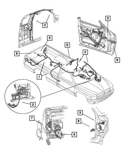 Genuine mopar door wiring 56049505ab