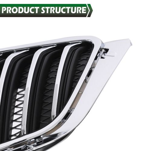 Fit for 13-16 buick encore front bumper upper grille grill w/ chrome trim