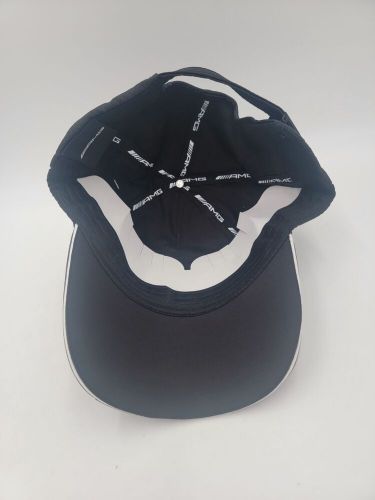 Mercedes black amg racing cap hat - carbon fiber like trim - still has og tags!