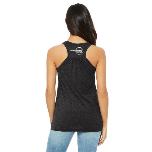 Speedway motors ladies racerback tank top, grey, extra small