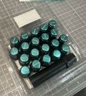 M12x1.5 project mu super lock nut 7 authentic  made in japan 20 lug nuts teal