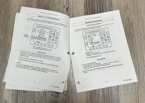 Litton ltn-311 omega/vlf navigation system pilots guide 1992 messages/abnormals