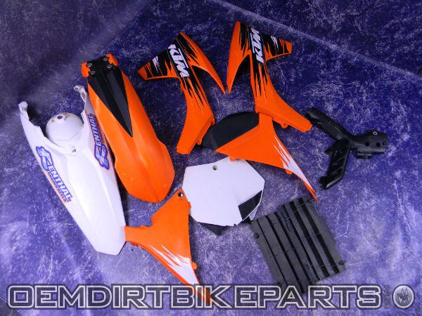 Ktm 250 sx-f plastic fender radiator shrouds stock graphic 2011 2011 350 450 sxf