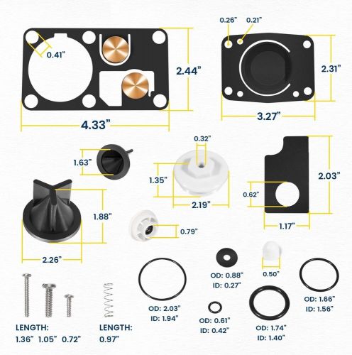 29045-2000 marine manual toilet service kit for jabsco 29090-2 &amp; 29120-2 series