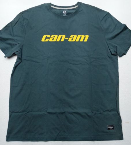 Can-am signature mens t shirt xl green/yellow 4544301280