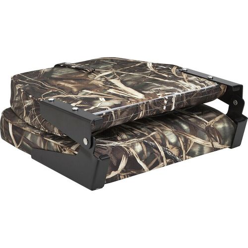 Attwood swivl-eze low back padded flip seat - camo