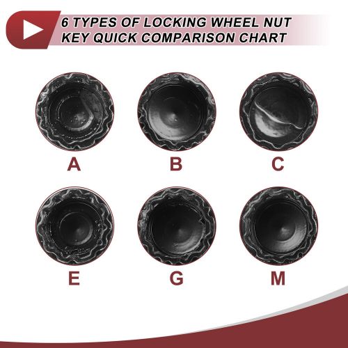 Wheel lock lug nut type m anti-theft key socket for mercedes benz gle450 gls350