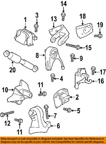 Mopar oem 6506022aa engine & transmission mounting-mount brace bolt