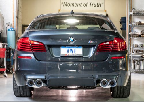 Awe tuning for bmw f10 m5 touring edition axle-back exhaust chrome silver tips