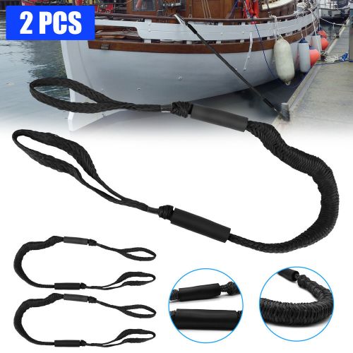 2x marine bungee cord dock line boat mooring rope bungee tie down stretch black