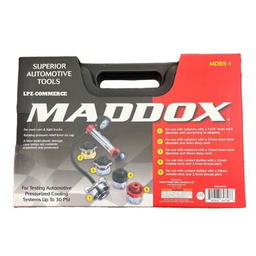 Maddox mdb5-1 radiator pressure test kit cooling system leak new fits most radia