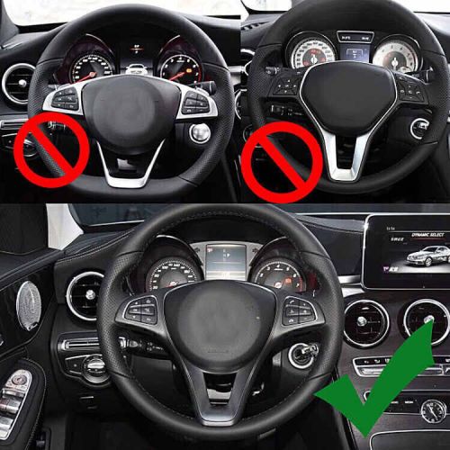 Steering wheel cover for benz a b c e s class gla glc cla gle gls  painted black