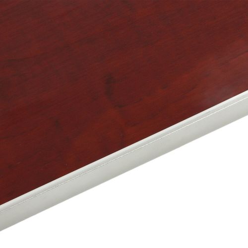 Dark red boat table top with 2 cup holders solid wood removable desktop panel