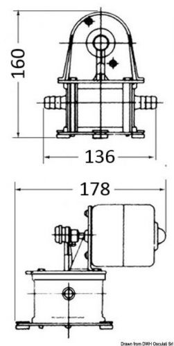 Osculati geiser diaphragm self-priming bilge pump 24 v