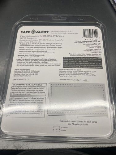 Safe-t-alert 85 series carbon monoxide propane gas alarm - 12v - black 85-741