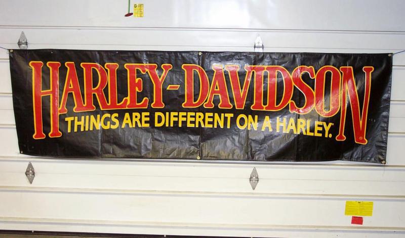 Harley davidson 1987 dealer banner 115" x  33" used