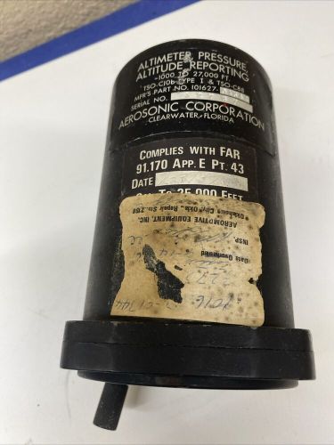 Aerosonic altimeter altitude pressure indicator #01344 “untested”