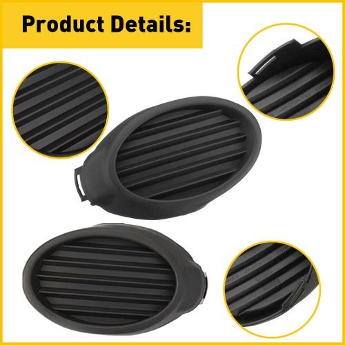 For 2012 2013 2014 ford focus pair fog light hole covers black front bumper trim