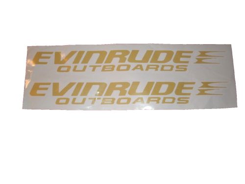 Evinrude outboards 12&#034; boat motor decal/sticker-cream