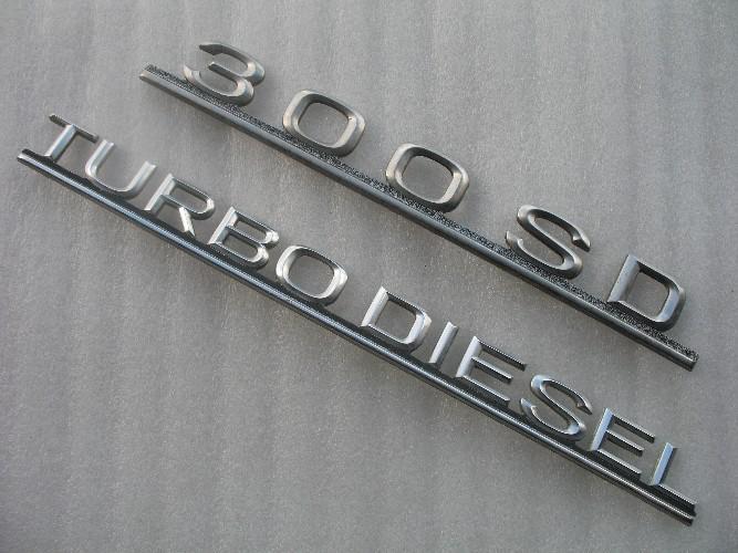 1980 mercedes 300sd 300 sd turbo diesel rear badge emblem logo 80 81 82 83 84 85