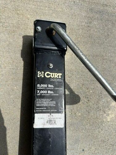 Curt 28575 side wind drop leg direct-weld square jack,black