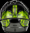 Gmax md-74 striker modular off-road helmet (black/silver/green metallic, medium)