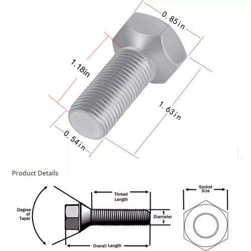 10pcs jd16 front wheel hub lug bolts kit for john deere tractors, industrial