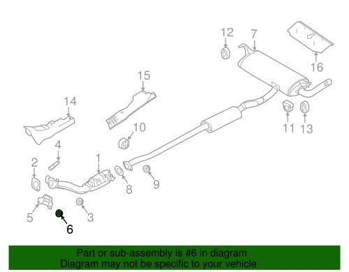 Genuine nissan converter &amp; pipe nut 20602-9u20b