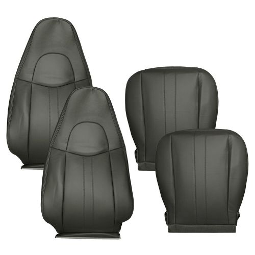 Driver &amp; passenger seat cover dark gray for 2003-14 chevy express 1500 2500 van