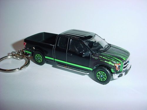 Hot 3d matrix ford f150 custom keychain key keyring ornament 1/64 greenlight