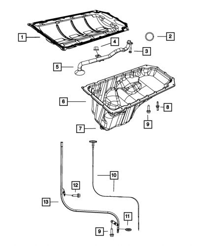 Genuine mopar oil pickup tube 4893416aa