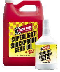 Red line synthetic superlight shockproof gear oil, case of 12 quarts 