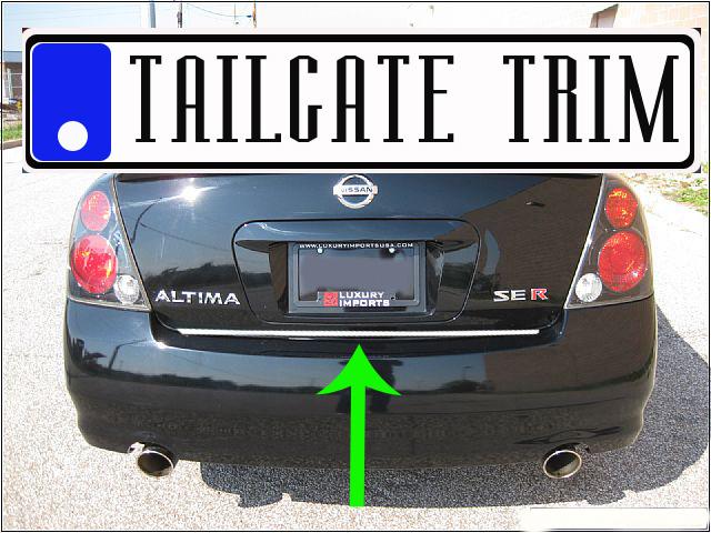 Chrome tailgate trunk molding trim - nissan